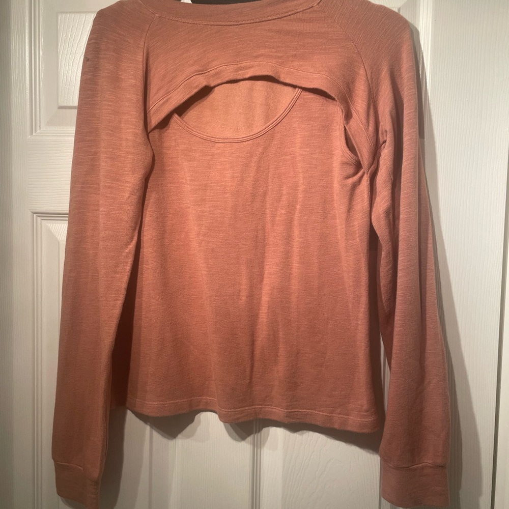 Women's Monrow Long Sleeve Top in light Pink Size M NWT